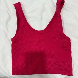 Women's Pink Ribbed Tank Top